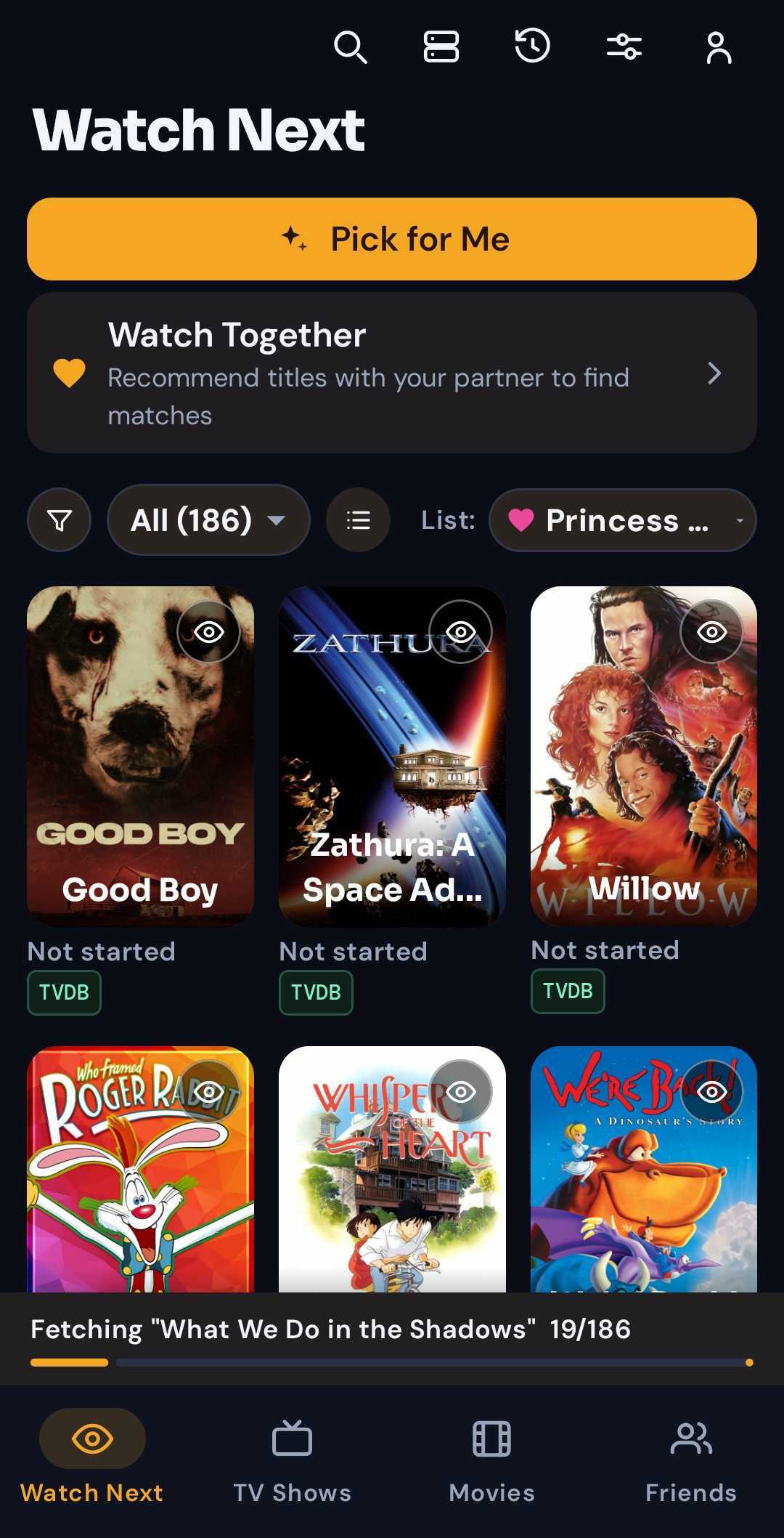 Watch List screenshot
