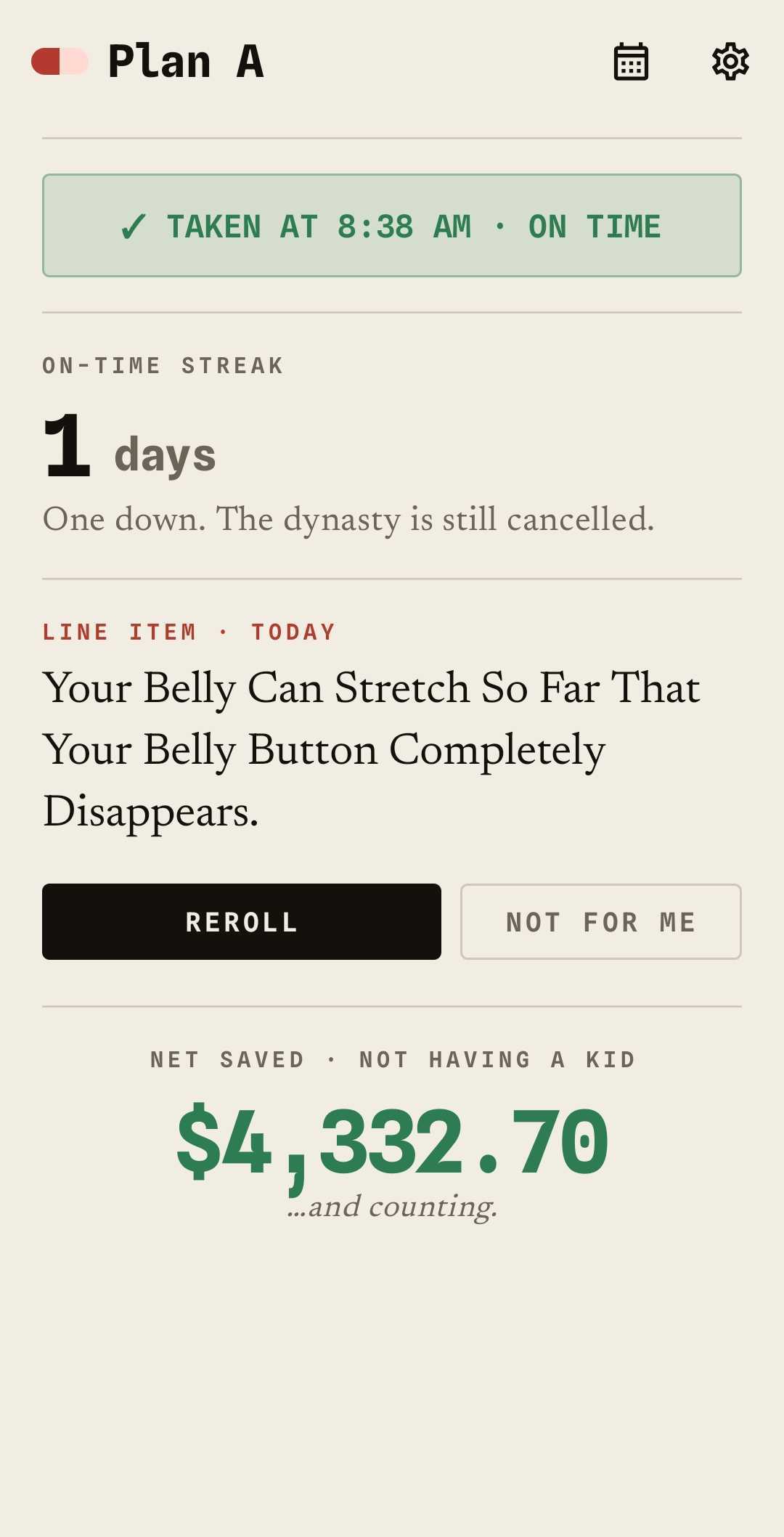 Plan A screenshot