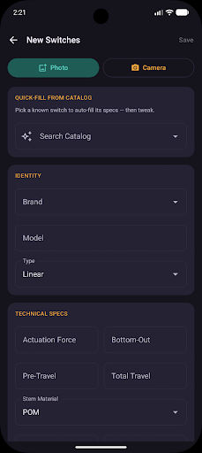 Switchbook - Keyboard Journal app screenshot