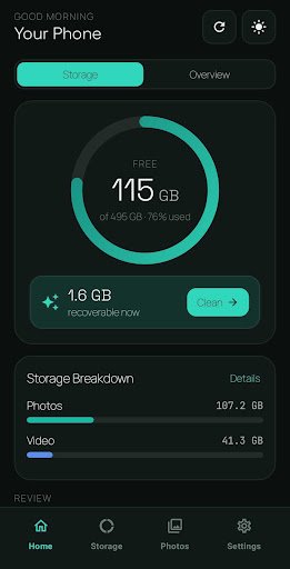 TidyDroid app screenshot